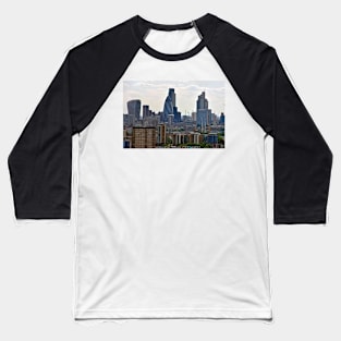 London Skyline Cityscape England Baseball T-Shirt